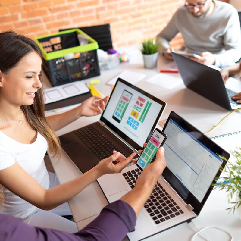 Website Designers creating website UX