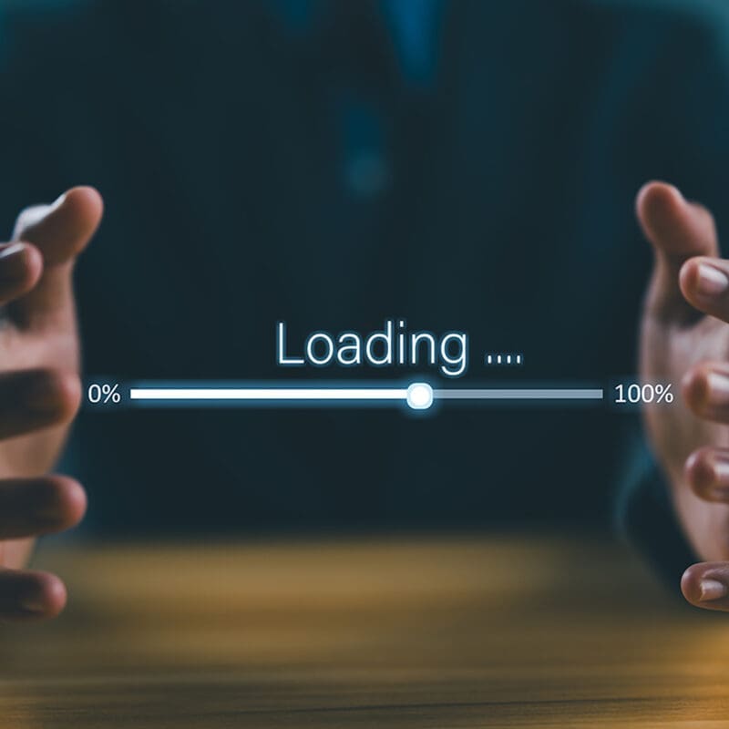 Information Download Concept with digital loading bar
